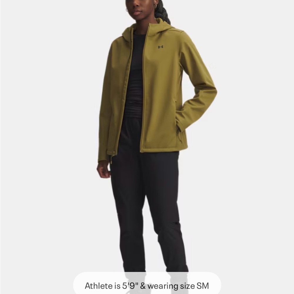 Under Armour Women's Olive 🫒 Shield Hooded Jacket - NEW WITH TAGS